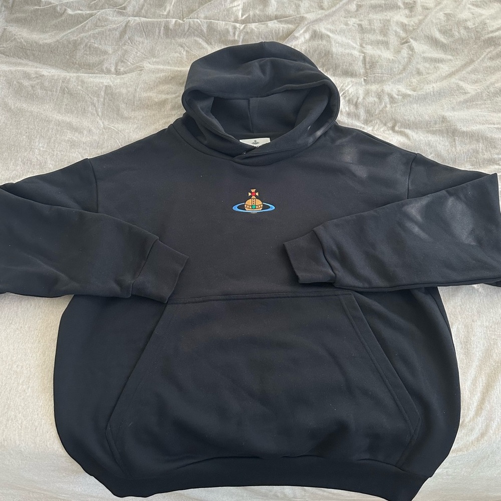 Vivienne Westwood Black Hoodie with Iconic Emblem